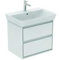 Ideal Standard Connect Air Waschtischunterschrank, 580mm, 2 Auszüge, E1605, Farbe: Weiß glänzend/hellgrau matt - E1605KN