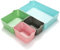 com-four® 4-teiliges Set Aufbewahrungsboxen - Schrank-Organizer in unterschiedlichen Größen - Aufbewahrungsbox für Schublade und Regal (4 Farben - 4 Stück)