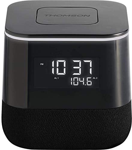 Microsoft Thomson - Radio réveil CR80 avec Double Alarme et lumière réglable