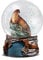 Water Globe - Robben von Deluxebase. Robben Schneekugel mit Harzfigur und geformter Basis. Tolle Wohndekoration, Ornamente und Geschenke.