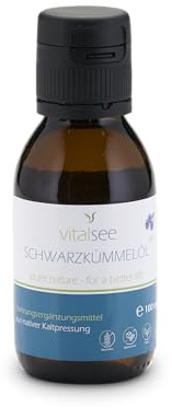 Vitalsee SCHWARZKÜMMELÖL 100 - Kaltpressung - vegan, glutenfrei, laktosefrei
