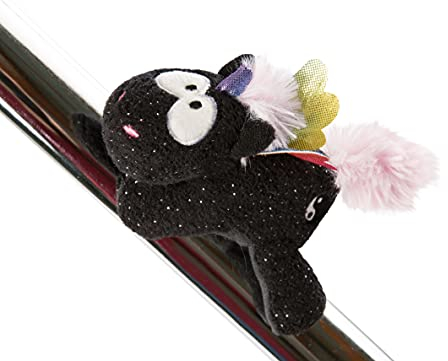 NICI 47372 Rainbow Yin 12cm – MagNICI Einhorn Theodor&Friends – Stofftiere & Kuscheltiere mit Magnet – Magnettiere für Kühlschrank, Tafel, Metall & vieles mehr, schwarz/bunt