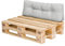 Royal Schneider Rückenkissen Palettenkissen Palettensofa Palettenpolster - 1x Rückenkissen (120x40cm), Farbe - Hellgrau