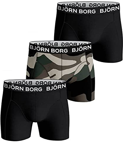 Björn Borg | Bjorn Borg Cotton Stretch Boxer 3P, Boxer Briefs for Men, Multi-Packs Available, Size M