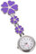Uhr Blumen Taschenuhr Krankenschwesteruhr Schwesternuhr Digital Quarzwerk Blumen Ansteckuhr Pflegeuhr Geschenke Pflege Pulsuhr Damen Kinder Mädchen Geschenk