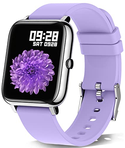 KALINCO Smartwatch, 1.4 Zoll Touch-Farbdisplay mit personalisiertem Bildschirm,Armbanduhr mit Blutdruckmessung,Herzfrequenz,Schlafmonitor, Sportuhr IP67 Wasserdicht Schrittzähler für Damen Herren