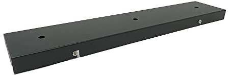 Rosace en métal rectangulaire 3 trous Couleurs : blanc et noir. (Noir)