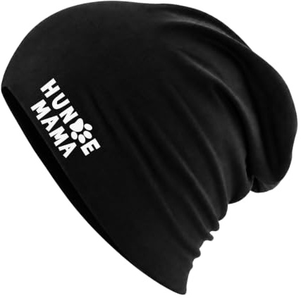 Huuraa Slouch Beanie Hundemama Tapse Geschenk | Erwachsenen Wintermütze Baumwolle und Elasthan Mütze Geschenkidee doppellagige Baumwollmütze