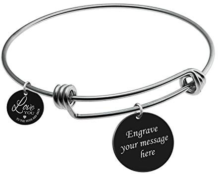 Personalisierter Text Name Datum Nachricht Gravur individuelle Liebeserklärung verstellbarer Draht B Freundin Ehefrau Mutter Schwester Valentinstag Weihnachten Geburtstagsgeschenk 1 Seite Text