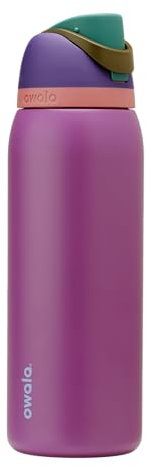 Owala FreeSip Insulated Stainless Steel Water Bottle with Straw for Sports and Travel, BPA-Free, 40-oz, Voodoo