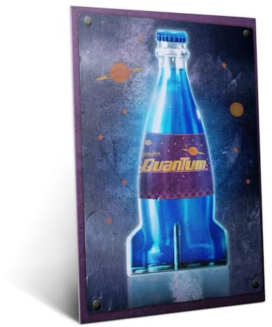 Displate Offiziell Fallout MetallPoster Magnetische Befestigung Inklusive Lizenziert Bilder Hochwertiges Poster Nuka Cola Flavours - Quantum Cola 67.5 cm x 48 cm