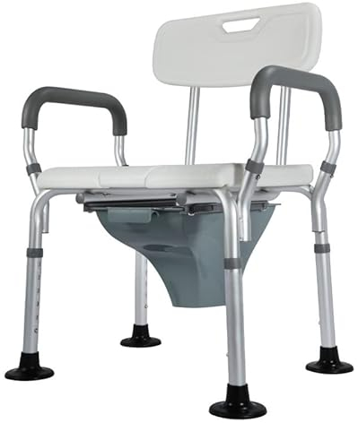 Stools,Shower Chair for Elderly U-Shaped Cutout, Height Adjustable Shower Seats with Toilet Bowl and Back Bath Shower Stool, Shower Aid for Adults and Disabled/White