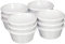 Chabrias Pack of 24 Plain Traditional Ramekins Condiment Pots, Sauce Ramekins, Dip Bowls, Tough Plastic Sauce Pots, Made in England (White 1.5oz)