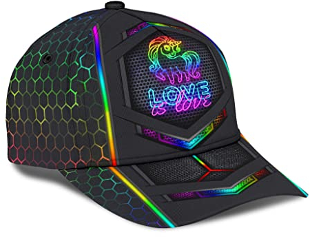 494 Baseball Cap Einhorn-Regenbogen Schirmmütze Basecap Retro Capatmungsaktive Mütze Sonnenschutz Baseballkappe Für Reisen, Herren, Damen
