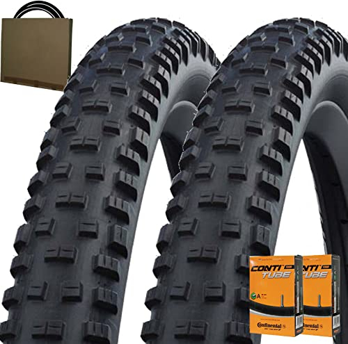 Schwalbe MTB Reifen Tough Tom HS463 29x2.25 | 57-622 schwarz mit AV Schlauch [ 2 STÜCK ]