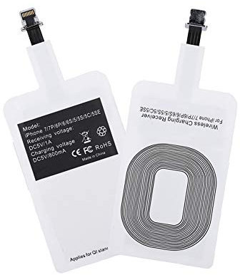 USB C Qi Wireless Charger, Qi Receiver USB C, Type C Wireless Charger Receiver for A51/A20E/A20, Pixel 2 and Other Type C Cell Phone (Apple)
