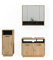 Vicco Badmöbel-Set Beatrice, Badezimmerschrank-Set, Eiche/Anthrazit, 3 Teile