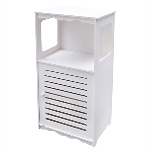 Futchoy Badezimmerschrank Badschrank Badkommode Eckschrank Klein Kommode Schmal Modern Badschrank für Badezimmer Wohnzimmer Küche Flur Kleine Räume 38 x 28 x 80 cm