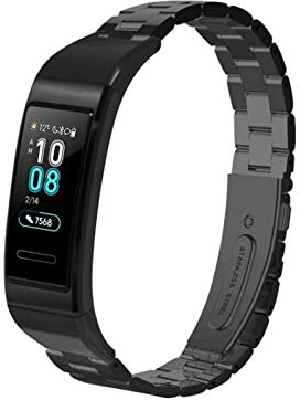 Cinghie compatibili con Huawei Band 4 Pro/Band 3 Pro/Band 3 Pro/Band 3 Cinturino, Cinturino in acciaio inossidabile in metallo per Huawei Band 4pro/3pro/3, Metallo