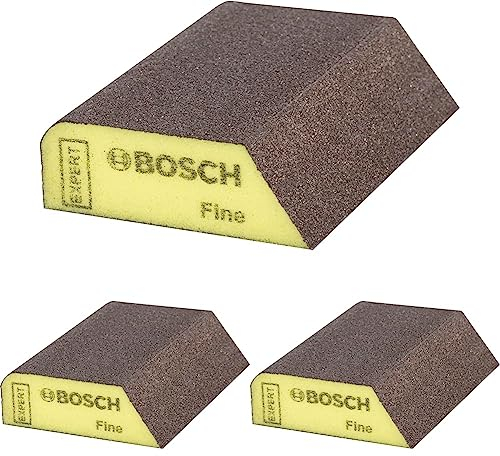 Bosch Professional 1x Expert S470 Combi Blöcke (für Weichholz, Farbe auf Holz, 69 x 97 x 26 mm, Feinheitsgrad fein, Zubehör Handschleifen) (Packung mit 3)