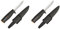 Fiskars Universalmesser, Inklusive Köcher zum sicheren Verstauen, Länge: 22,5 cm, Schwarz/Orange, K40, 1001622 (Packung mit 2)