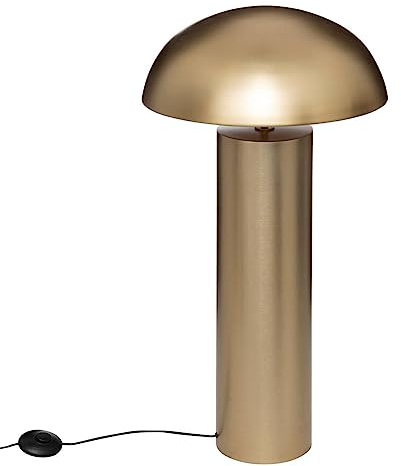 Atmosphera - Lampadaire Droit Champi en Acier - Doré - H 97cm - Secteur - Douille E27 - Style Rétro et Design - Idéale Chambre, Salon, Bureau - 40W Max