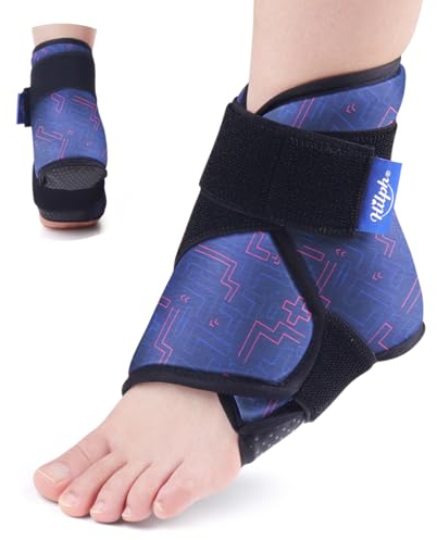Hilph Poche de Glace Cheville Réutilisables en Gel, Poche de Froid Pied pour Blessures, Sac Gel Compresse Chaude Froid pour Cheville, Entorse à la Chevillere, Gonflement, Fasciite Plantaire