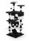 Mery Nes Arbre à Chat Arbre à Grimper griffoir et Jouet Noir/Blanc Hauteur 130 cm Jeu Chat Escalade Mery Nes