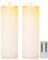 Homemory 10,2 cm x 30,4 cm Große Wasserdicht Outdoor Flackernden Flammenlose Kerzen, Batteriebetriebene LED Stumpenkerzen mit Fernbedienung und Timer, Long Lasting, Weiß, 2er-Set
