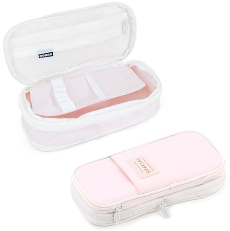 xiaoxiaozhijia Federmäppchen Groß, Federmappe Groß, Pencil Case Aesthetic, Mäppchen Teenager, Federtasche für Jungen Mädchen (Pink)