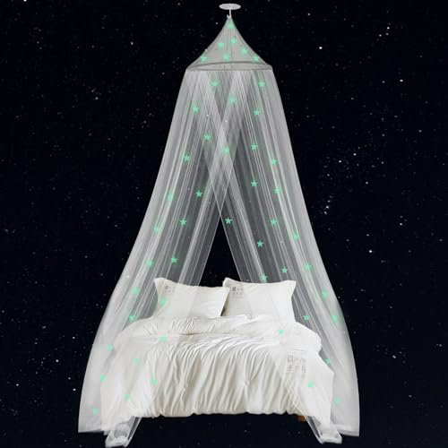 Zanzariera con Stelle, Baldacchino per Letto, Baldacchino per Cameretta dei Bambini, Zanzariera a Stella, Zanzariera Princess, Zanzariera Luminosa a Stella per Lettino Bambino