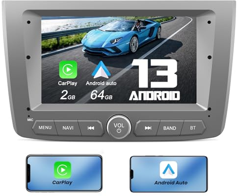 AWESAFE 7 Pollici Android 13 (2+64GB) Autoradio per Alfa Romeo Mito (2008-2019) Car Radio con Wireless CarPlay Android Auto GPS WIFI Bluetooth FM DSP