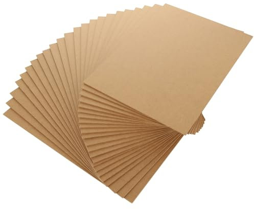 AHAQU Lot de 30 planches en bois MDF A4 de 2 mm d'épaisseur, 30 x 21 cm, feuilles vierges en MDF pour peinture, modélisation, gravure, chantournage, arts