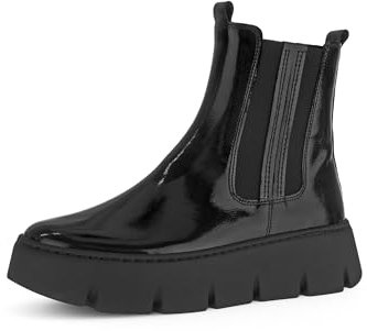 Gabor Damen Chelsea Boots, Frauen Stiefeletten,Best Fitting,uebergangsstiefel,Schlupfstiefel,flach,Stiefel,Bootee,Booties,schwarz,39 EU / 6 UK