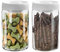 BigKing Airtight Dog Treat Containers, BPA Free Kitchen Pantry Organization Canisters, 2pcs Portable Clear Glass Storage Container for Preserving Food(1.2L)