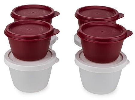 Tupperware 4x Party Star Zweierlei Rumpelstilzchen 125 ml & 90 ml Kühlschrank Dose Aufbewahrung (inkl. Ausstechform)