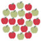 CHGCRAFT 20PCS Iron On Patches - Red & Green Apple Embroidered Applique Patches - Apple Clothing Repair & DIY Accessories