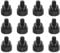 sourcing map 12pcs M5x6mm Knurled Thumb Screw Computer Case Threaded Hand Tighten Screws Aluminum Alloy for PC Case, Black
