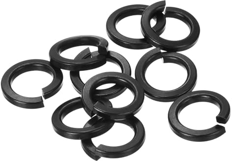 QUARKZMAN Rondelle De Blocage Fendue Inox 304 M12 Noir 10Pcs | Rondelle De Blocage À Ressort