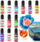 Alcohol Ink - 12 Helle & Lebendige Epoxidharz Farbe für Kunstobjekte, Resin für Malerei, Handwerk, Untersetzer, Schmuckherstellung - 10 ml/Stück