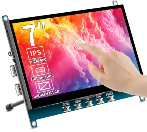 Magedok 7 Zoll Touch Screen Display | 1024×600 | IPS |Sunlight Readable IHDMI/USBC Dp Alt Mode Support| OTG|Low Power Consumption| Driver-Free | Mini Size Monitor