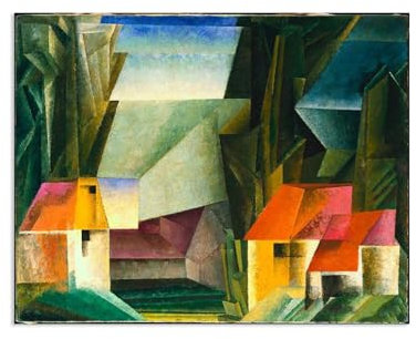RXNHGJDS lyonel feininger leinwand,lyonel feininger Kunstdruck auf Leinwand,Hopfgarten,Poster & Print on Canvas Famous Painting Canvas Wall Art85x70cm(33x27in) poster