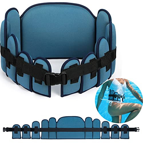 Sportneer Schwimmgürtel mit einstellbarem Auftrieb – Aqua Jogging Gürtel für Wassersport & Schwimmtraining, Schwimmgürtel Erwachsene, Aquajogging Gürtel, Wassergymnastik Zubehör (Blau)