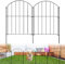 10Pack No Dig Decorative Garden Fence, 320CM(L) x 61CM(H) Metal Wire Border Fencing Panel with 10 Adjustable Stakes, Outdoor Animal Barrier for Small Dogs & Rabbits, Landscape Patio Yard Decor