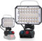 KERNOWO Akku Lampe Für Makita 18/21V, 100W Kabellose Led Arbeitsleuchte Akku mit 100 ultrahellen LED-Perlen, Led Strahler Tragbares Baustellen Lampe mit Typ C und USB-Aufladung（7IN-Keine Akku）