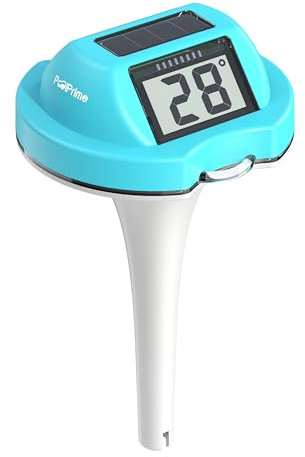 Pool Thermometer mit Doppelbildschirm, leicht ablesbar, Poolthermometer Schwimmend mit digitaler Anzeige, IPX7 wasserdicht für Hot Tubs, Cold Tubs und Schwimmbäder. (Blue)