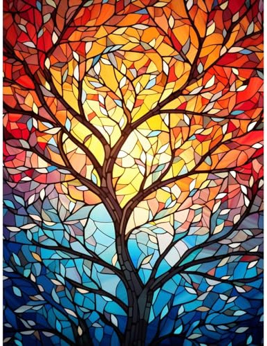 Qianbaiuk Diamond Art Kits Adults-Tree of Life Diamond Painting Kit,Tree Diamond Painting for Home Wall Decor (12x16inch)