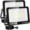 RIGIDON Focos Led Exterior & Interior con Enchufe, 2x 150W 15000 LM Foco de Luz, Proyector LED para Jardín Patio Plaza Garaje Terraza Estadio Trabajo, IP66 Impermeable 6000K Blanco Frío Iluminacion