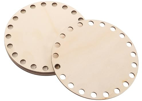 YOSADIER 5stücke Runde Holzkorbböden Korbböden Zum Häkeln Und Stricken Holzsockel Für DIY-taschenherstellung Bastelmaterialien Und Former