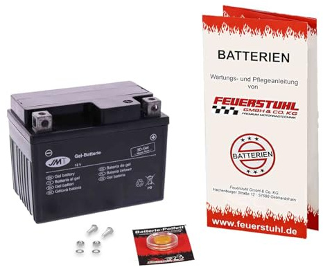 Batterie passend für Yamaha MT 125, 2021-2023 (RE40), wartungsfrei | Gel, einbaufertig, startklar, auslaufsicher, von JMT, inkl. 7,50€ Batteriepfand